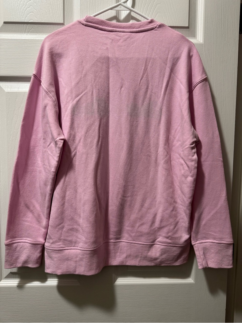 Shiraleah Pink Crewneck Sweater with Green Embroidered Logo - Picture 4 of 5
